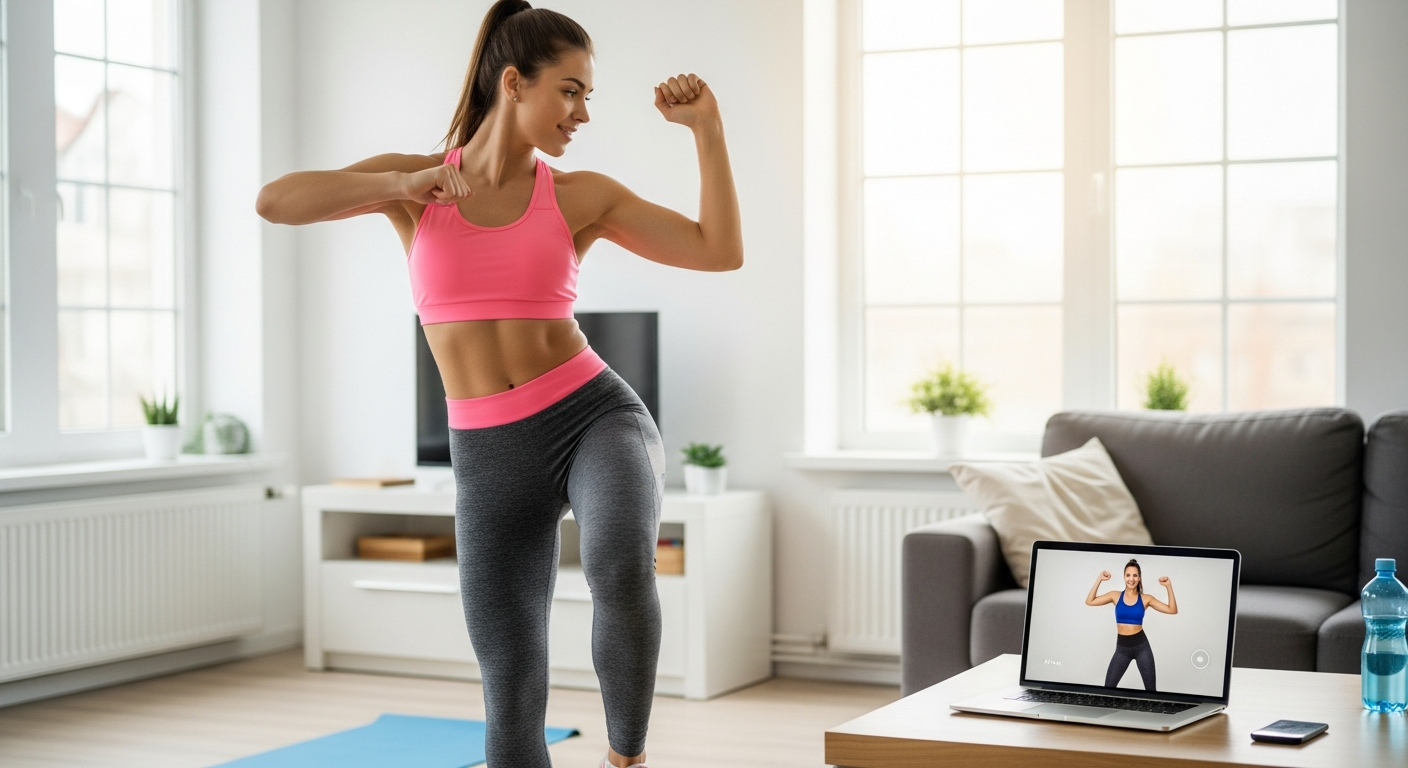 Онлайн-занятие по степ-аэробике